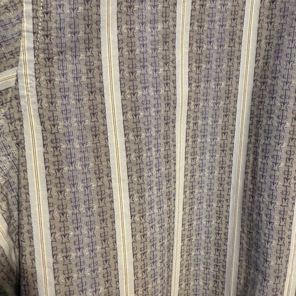Bugatchi Men's Button Down Dress Shirt Cotton Blue White Striped Textured XL - Picture 4 of 14